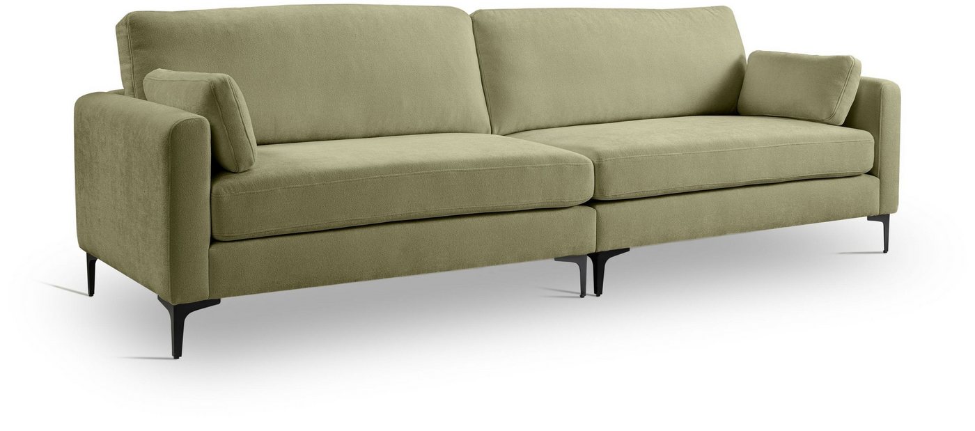 xonox.home 4-Sitzer, Sofa aus Webstoff in grün inkl. Zierkissen B/H/T: 286x92x97cm von xonox.home