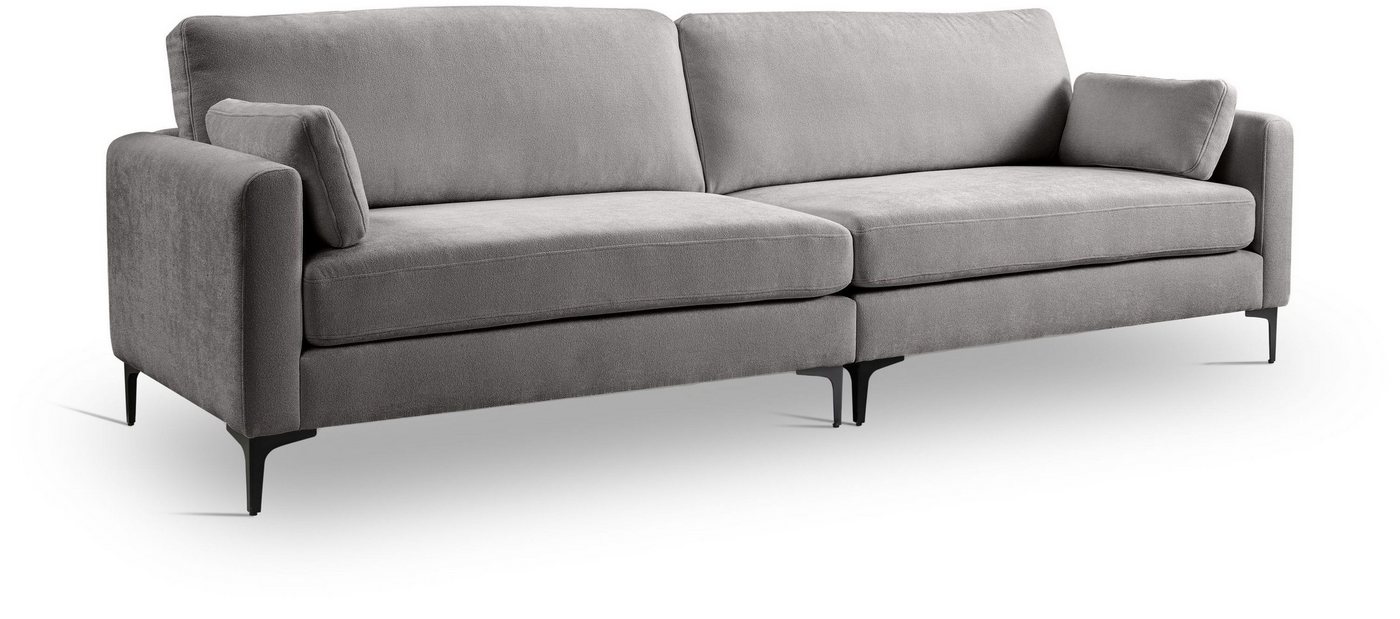 xonox.home 4-Sitzer, Sofa aus Webstoff in hellgrau inkl. Zierkissen B/H/T: 286x92x97cm von xonox.home