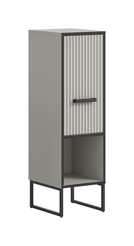 xonox.home Badezimmer Bagno Kommode Schrank Standschrank schmaler Badezimmerschrank Badschrank schmal in Kaschmir beige Nb., ca.30x101x32 cm von xonox.home