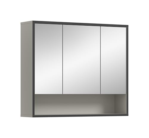 xonox.home Badezimmer Bagno Spiegelschrank Badspiegelschrank Spiegelschränke fürs Bad Badspiegelschrank in Kaschmir beige Nb., ca. 80x68x19 cm von xonox.home