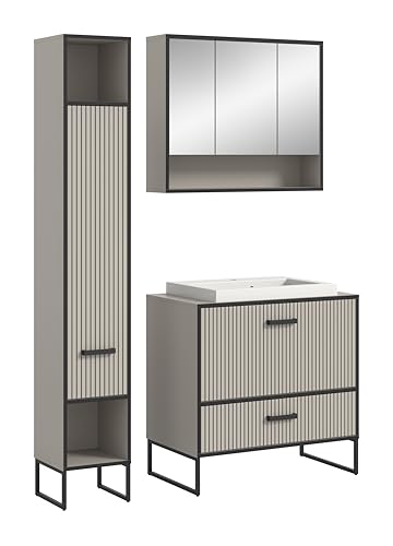 xonox.home Bad Bagno X7BL5B02 Badkombination Badset Badmöbel-Set in Kaschmir Nb., ca. 125x192x48 cm xonox.home Bad Bagno X7BL5B02 Badkombination Badset Badmöbel-Set in Kaschmir Nb., ca. 125x192x48 cm von xonox.home