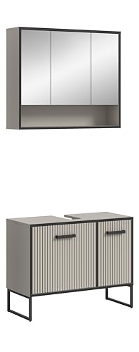xonox.home Bad Bagno X7BL5B08 Badkombination Badset Badmöbel-Set in Kaschmir Nb., ca. 80x192x36 cm xonox.home Bad Bagno X7BL5B08 Badkombination Badset Badmöbel-Set in Kaschmir Nb., ca. 80x192x36 cm von xonox.home