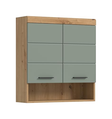 xonox.home Bad Scout X06N3723 Hängeschrank Wandschrank Schrank in Salbei und Artisan Eiche Nachbildung, ca. B/H/T: 74x79x24 cm von xonox.home