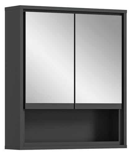 xonox.home Badezimmer Jaru Spiegelschrank Spiegel Front Spiegelfläche Korpus anthrazit Nb. Abs. schwarz Nb.ca. 60x69x16 cm xonox.home Badezimmer Jaru Spiegelschrank Spiegel Front Spiegelfläche Korpus anthrazit Nb. Abs. schwarz Nb.ca. 60x69x16 cm von xonox.home