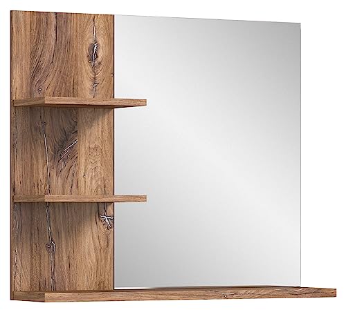 xonox.home Badezimmer Ramon X2QF3719 Badspiegel Wandspiegel in grau Nb. Absetzung Flagstaff Oak Nb., ca. 80x70x20 cm von xonox.home