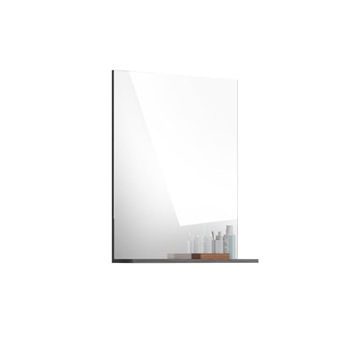 xonox.home Badezimmer Scout X06B2719 Spiegel Wandspiegel Dekospiegel in rauchsilber Nachbildung mit Ablagefläche ca. 60x79x18 cm von xonox.home