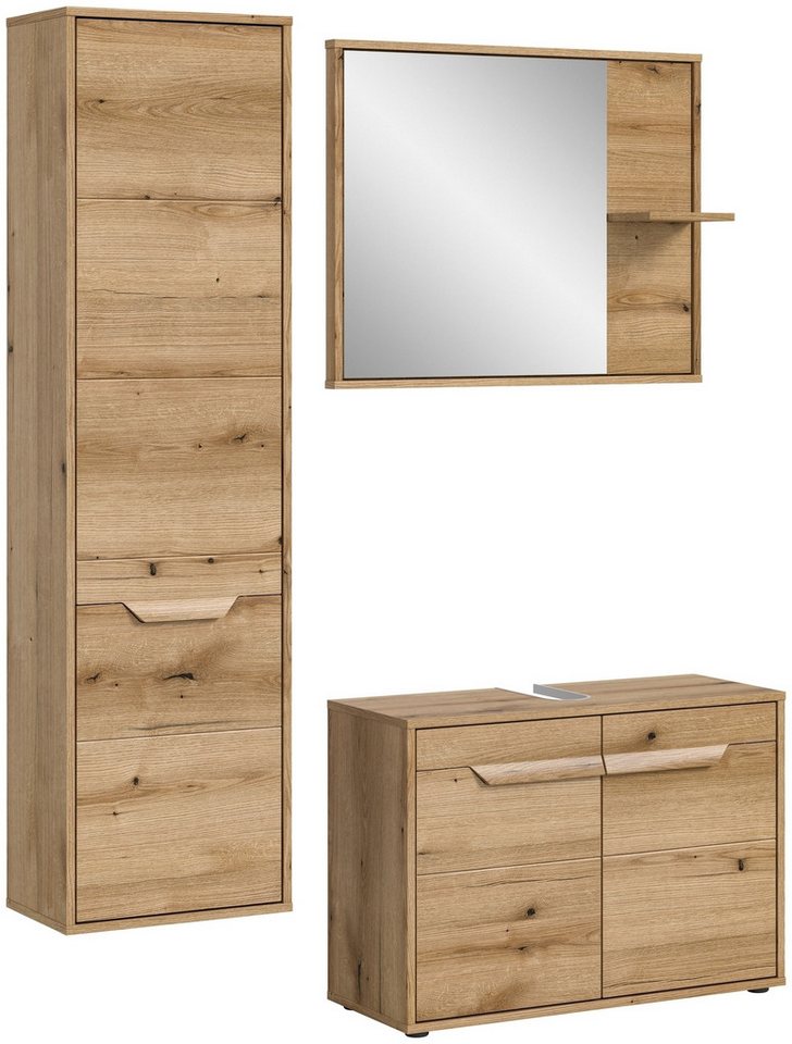 xonox.home Badezimmer-Set in Evoke Oak, Spannplatte/MDF - 143x189x34cm (BxHxT) von xonox.home