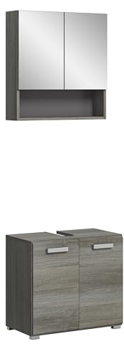 xonox.home X88B3B08, Holzwerkstoff, Silber, 60x185x37 von xonox.home