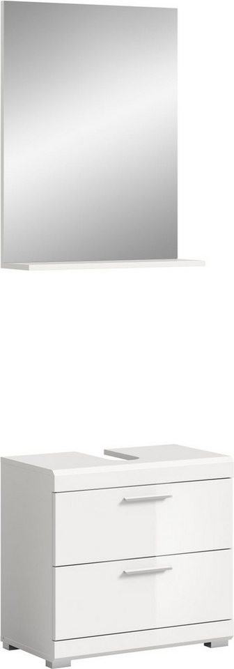 xonox.home Badmöbel-Set, 2-tlg. Set weiß hochglanz 60x191x37 cm von xonox.home