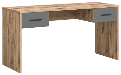xonox.home Büro Mason X12B8550 Schreibtisch Tisch Home Office in Front Basalt grau Nb., Korpus Nox Oak Nb., ca. 150x76x55 cm xonox.home Büro Mason X12B8550 Schreibtisch Tisch Home Office in Front Basalt grau Nb., Korpus Nox Oak Nb., ca. 150x76x55 cm von xonox.home
