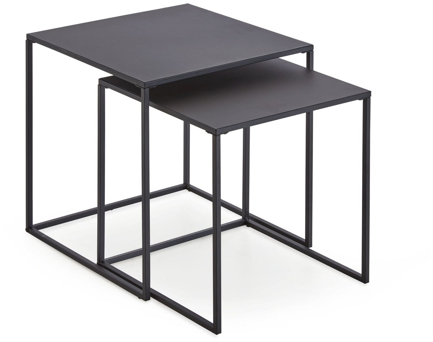 xonox.home Couchtisch (2er-Set), Beistelltische in schwarz B/H/T ca.: 38 x 41 x 38 cm von xonox.home