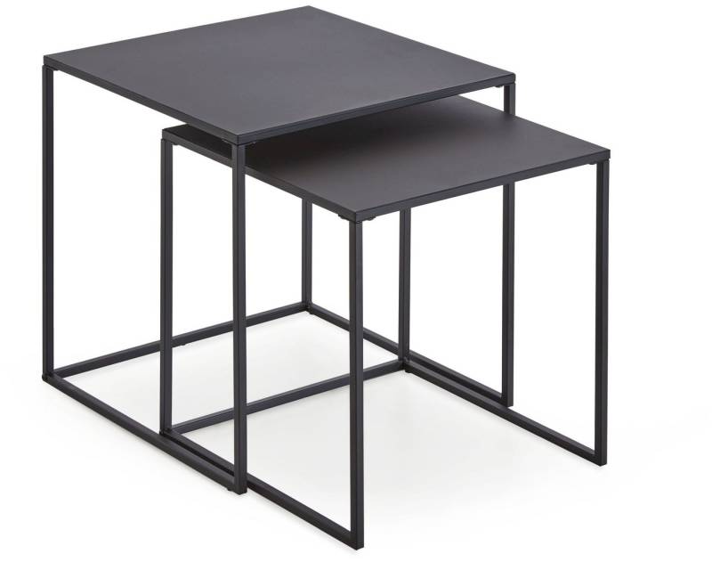 xonox.home Couchtisch (2er-Set), Beistelltische in schwarz B/H/T ca.: 38 x 41 x 38 cm von xonox.home