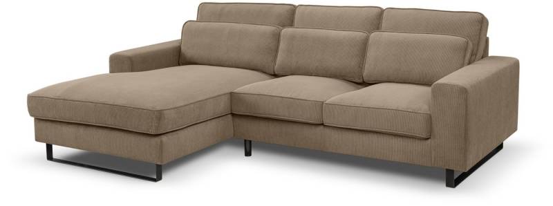 xonox.home Ecksofa, Cordsofa in L-Form Recamiere links in braun-beige 276x91x183cm xonox.home Ecksofa, Cordsofa in L-Form Recamiere links in braun-beige 276x91x183cm von xonox.home