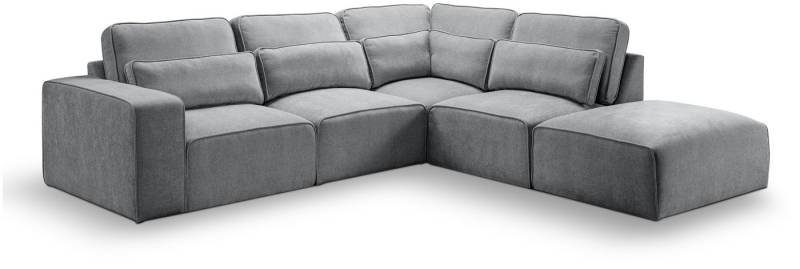 xonox.home Ecksofa, Ecksofa Recamiere rechts aus Webstoff in grau 305x90x281cm xonox.home Ecksofa, Ecksofa Recamiere rechts aus Webstoff in grau 305x90x281cm von xonox.home