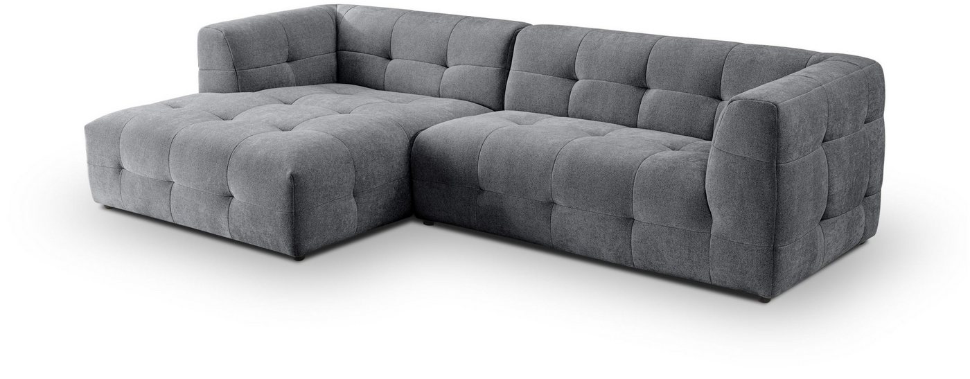 xonox.home Ecksofa, Sofa in L-Form Recamiere links aus Webstoff in grau 292x72x161cm von xonox.home