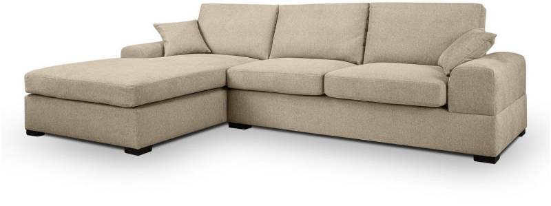 xonox.home Ecksofa, in L-Form Recamiere links aus Strukturstoff in beige 308x90x186cm xonox.home Ecksofa, in L-Form Recamiere links aus Strukturstoff in beige 308x90x186cm von xonox.home