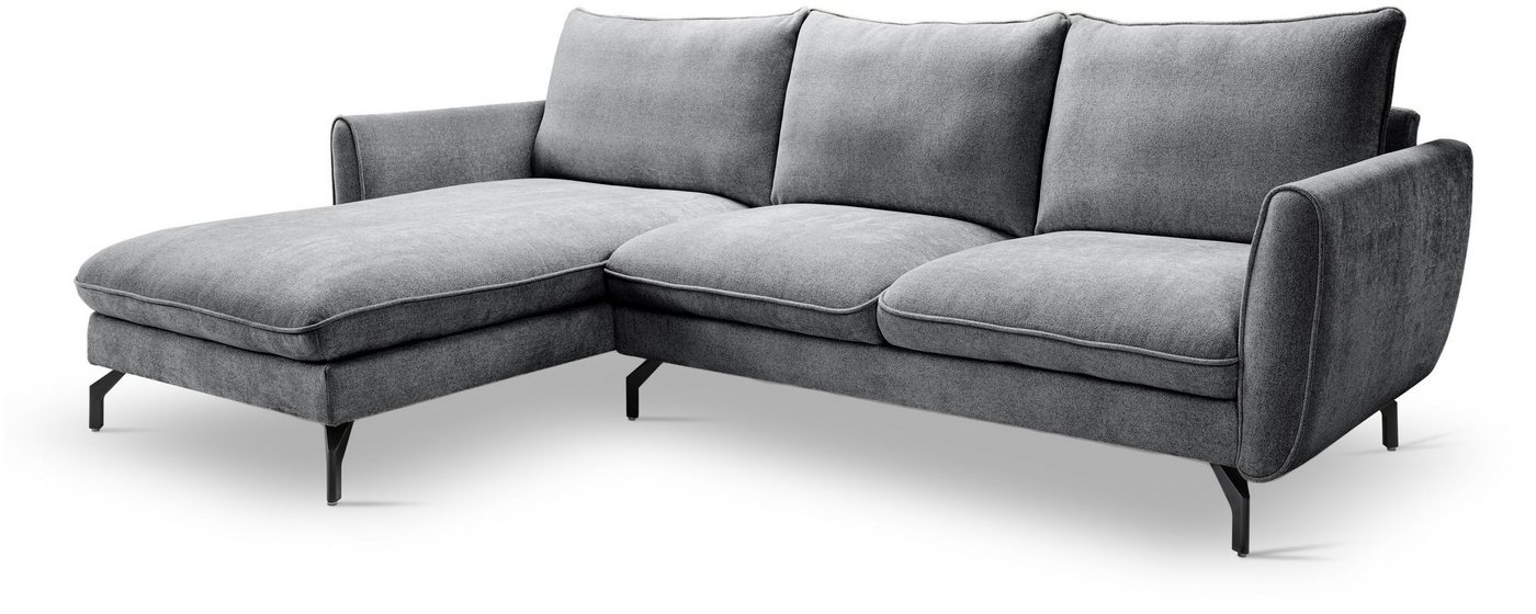 xonox.home Ecksofa, in L-Form Recamiere links aus Webstoff in grau B/H/T: 259x87x165cm von xonox.home