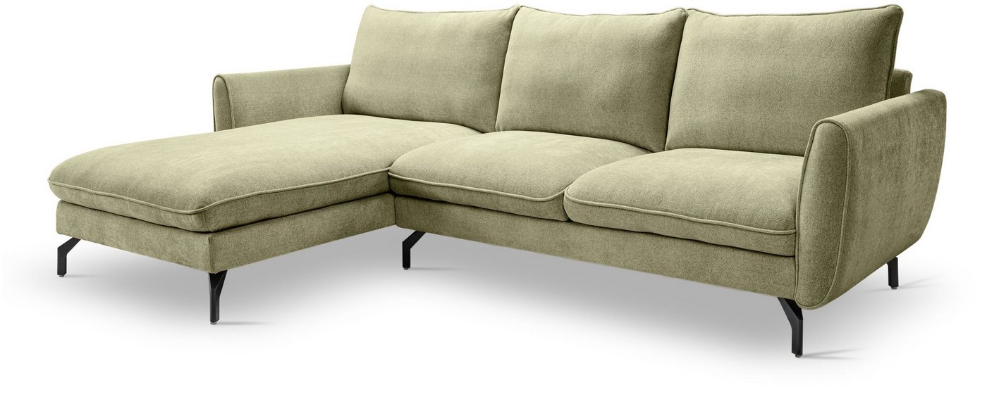 xonox.home Ecksofa, in L-Form Recamiere links aus Webstoff in grün B/H/T: 259x87x165cm von xonox.home