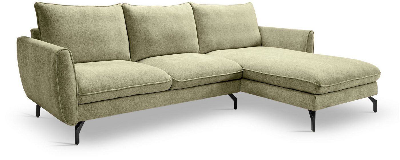 xonox.home Ecksofa, in L-Form Recamiere rechts aus Webstoff in grün B/H/T: 259x87x165cm von xonox.home