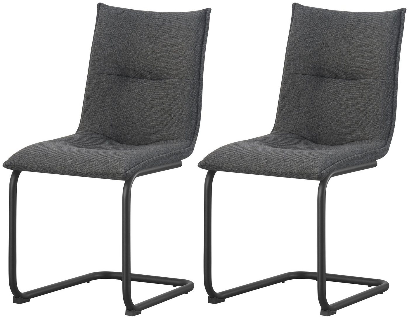 xonox.home Freischwinger, Esszimmerstühle aus Webstoff in anthrazit & Metallbeinen 46x89x57 cm xonox.home Freischwinger, Esszimmerstühle aus Webstoff in anthrazit & Metallbeinen 46x89x57 cm von xonox.home