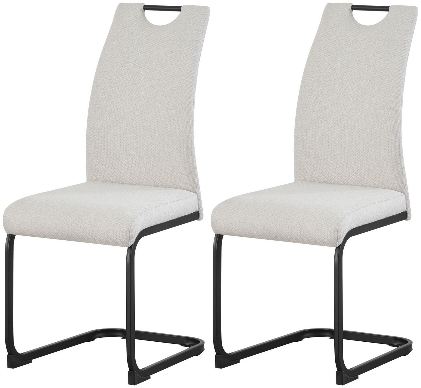 xonox.home Freischwinger, Esszimmerstühle aus Webstoff in creme & Metallbeinen 43 x 98 x 59 cm xonox.home Freischwinger, Esszimmerstühle aus Webstoff in creme & Metallbeinen 43 x 98 x 59 cm von xonox.home