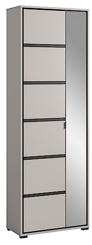xonox.home Garderobe Jaru X82C4613 Garobenschrank Schrank Aufbewahrung in grau Nb. Absetzung schwarz, ca. 65x196x37cm xonox.home Garderobe Jaru X82C4613 Garobenschrank Schrank Aufbewahrung in grau Nb. Absetzung schwarz, ca. 65x196x37cm von xonox.home