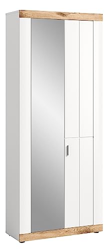 xonox.home X2NE4613 Garderobenschrank 77x193x37 cm in weiß und weiß matt tiefzieh von xonox.home