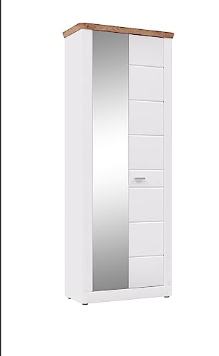 xonox.home Garderobe Michigan X1FC1613 Garderobenschrank Schrank Aufbewahrung Flurschrank in Front weiß matt Tiefzieh, Korpus weiß Nb.und Absetzung Viking Oak Nb ca. 79x204x37 cm xonox.home Garderobe Michigan X1FC1613 Garderobenschrank Schrank Aufbewahrung Flurschrank in Front weiß matt Tiefzieh, Korpus weiß Nb.und Absetzung Viking Oak Nb ca. 79x204x37 cm von xonox.home