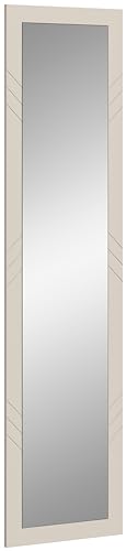 xonox.home Garderobe Notes Spiegel Wandspiegel Dekospiegel Hängespiegel Front Spiegelfläche Korpus sandbeige matt MDF Tiefzieh, ca. 45x180x2 cm von xonox.home