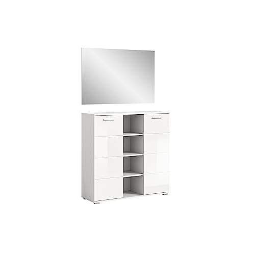 xonox.home Kombinierbare Garderobenmöbel, Weiß, ca. 110x191x37 cm von xonox.home