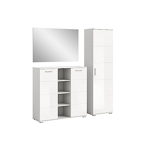 xonox.home Kombinierbare Garderobenmöbel, Weiß, ca. 180x191x37 cm von xonox.home