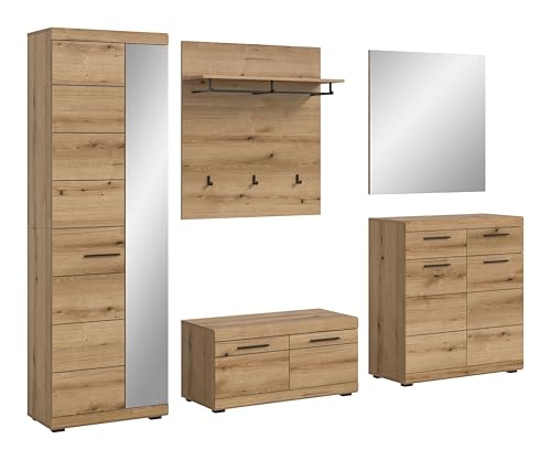 xonox.home Garderobe Scout X06H5G01 Garderobenkombination Garderoben-Set in Evoke Oak Nb., ca. 272x197x40 cm von xonox.home