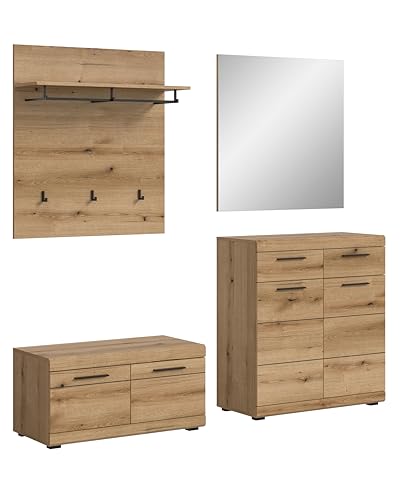 xonox.home Garderobe Scout X06H5G03 Garderobenkombination Garderoben-Set in Evoke Oak Nb., ca. 195x197x40 cm von xonox.home