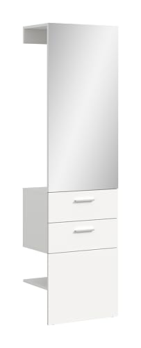 xonox.home Garderobe Vaga X7GA9621 Garderobenpaneel Wandgarderobe Flurpaneel in weiß Melamin, ca. 52x190x36 cm von xonox.home