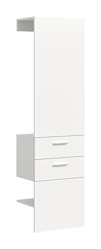 xonox.home Garderobe Vaga X7GA9623 Garderobenpaneel Wandgarderobe Flurpaneel in weiß Melamin, ca. 52x190x36 cm von xonox.home