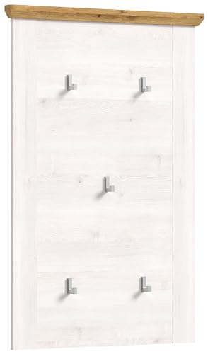xonox.home Garderobe Verona Garderobenpaneel Wandgarderobe Garderobepaneel Wandpaneel Flurpaneel in Sibiu Lärche Nb. Absetzung Artisan Eiche Nb., ca. 68x103x4 cm von xonox.home
