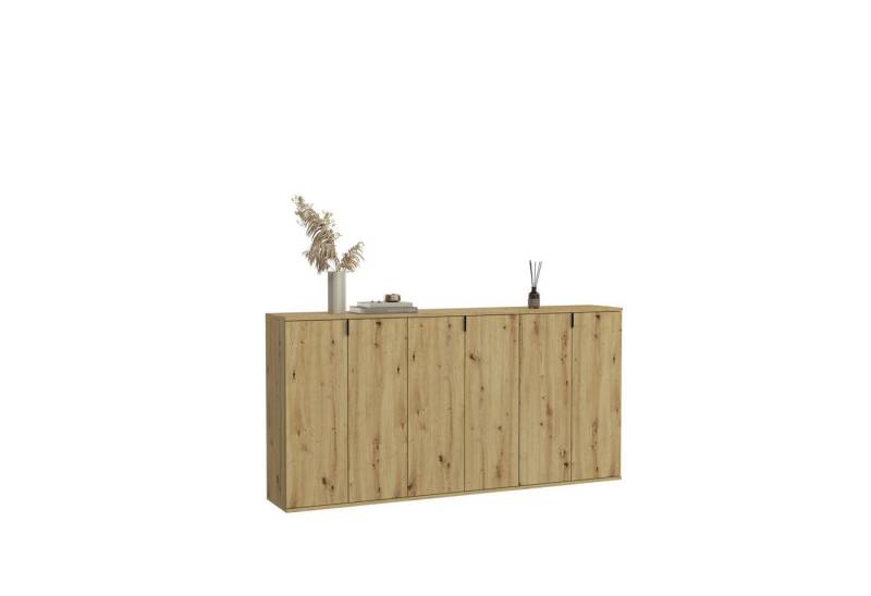 xonox.home Garderoben-Set Projekt X, (3tlg. Set bestehend aus 3x Schuhkommode), Artisan Eiche Nachbildung Melamin Modern 183x99x34 cm von xonox.home