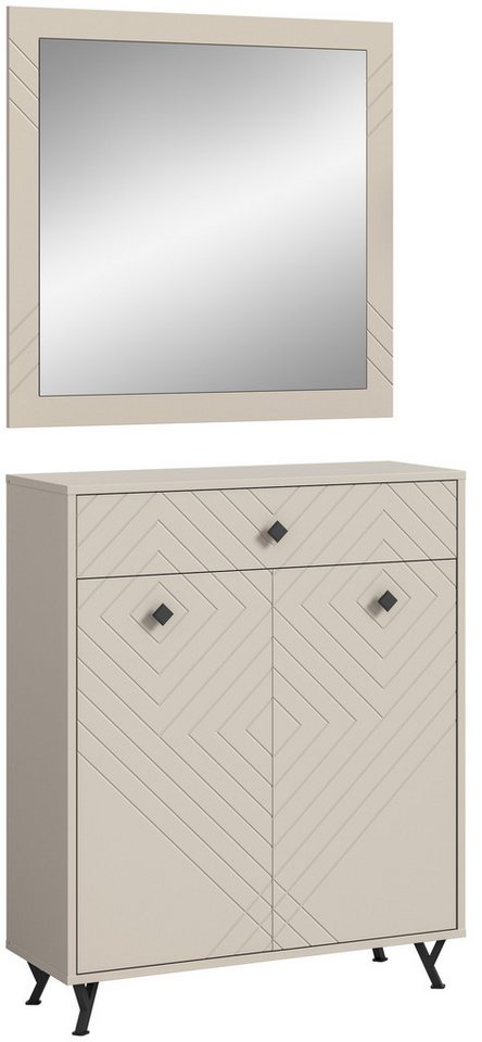 xonox.home Garderoben-Set in Sandbeige Matt - 80x190x35cm (BxHxT) von xonox.home