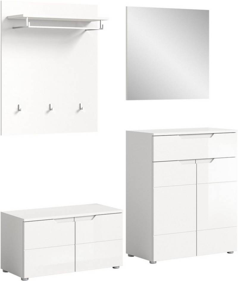 xonox.home Garderoben-Set, 4-tlg. Set weiß hochglanz 175x193x37 cm von xonox.home