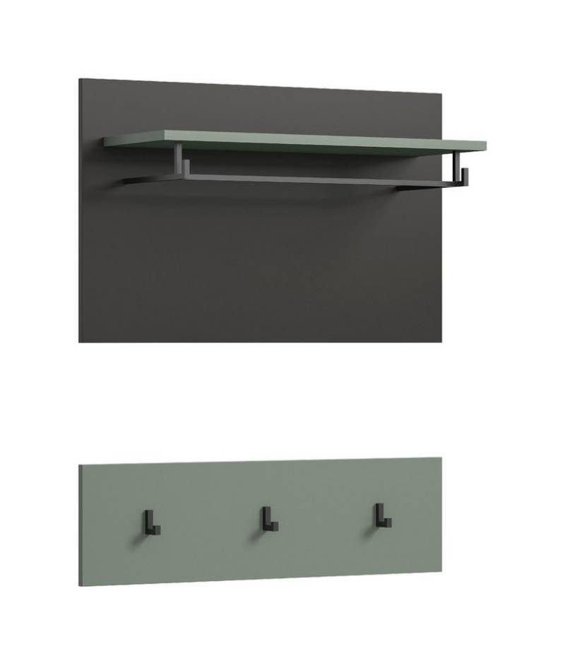 xonox.home Garderobenpaneel Canu, Basalt grau Melamin beschichtet modern 73x80x27 cm von xonox.home