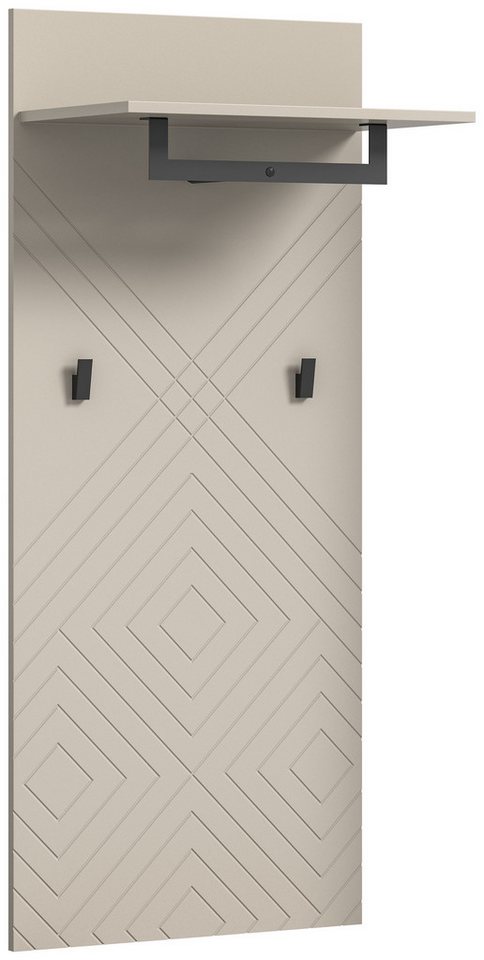 xonox.home Garderobenpaneel Notes, Sandbeige Matt Retro Melamin 60x140x35 cm von xonox.home