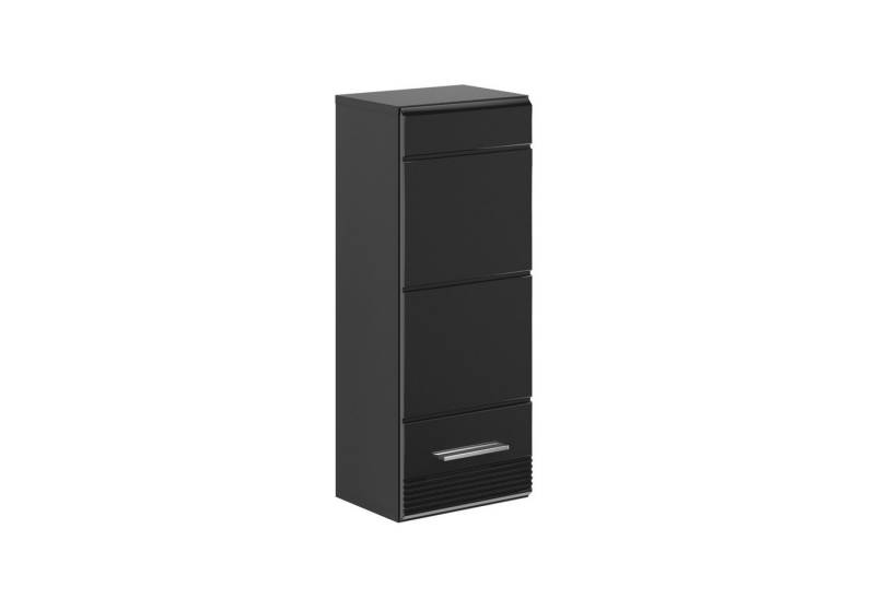 xonox.home Hängeschrank Linus Schwarz Nachbildung Hochglanz Melamin Modern 30x77x23 cm von xonox.home