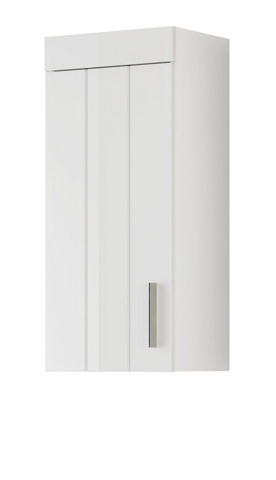 Hängeschrank Snow (Badschrank 36 x 79 cm) weiß Hochglanz von xonox.home