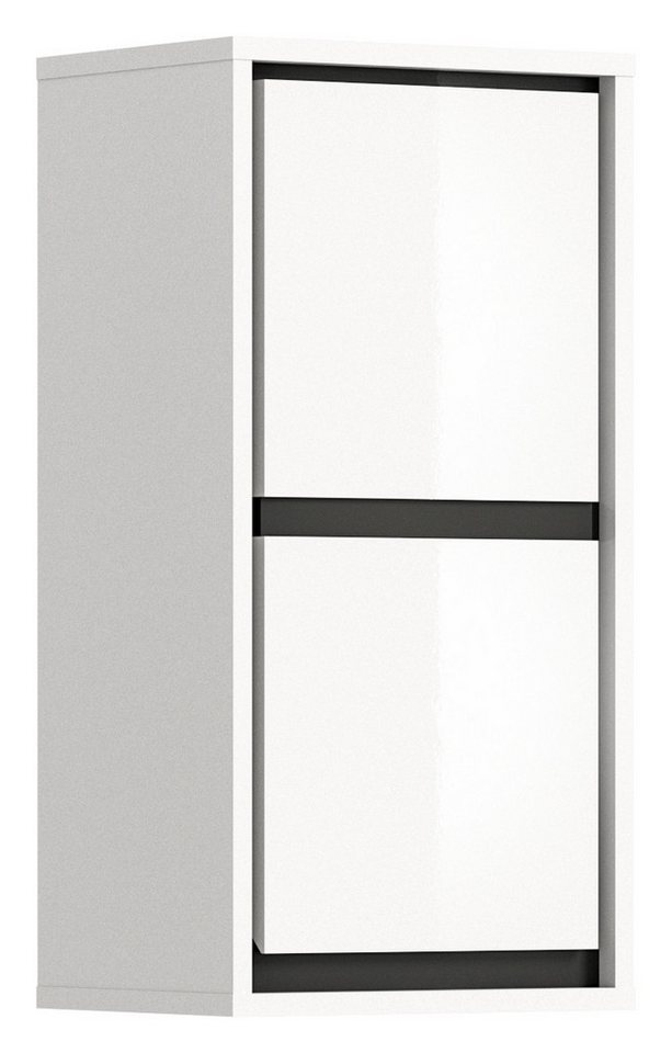 xonox.home Hängeschrank Weiß Hochglanz Softclose Melamin Modern 35x69x24 cm von xonox.home