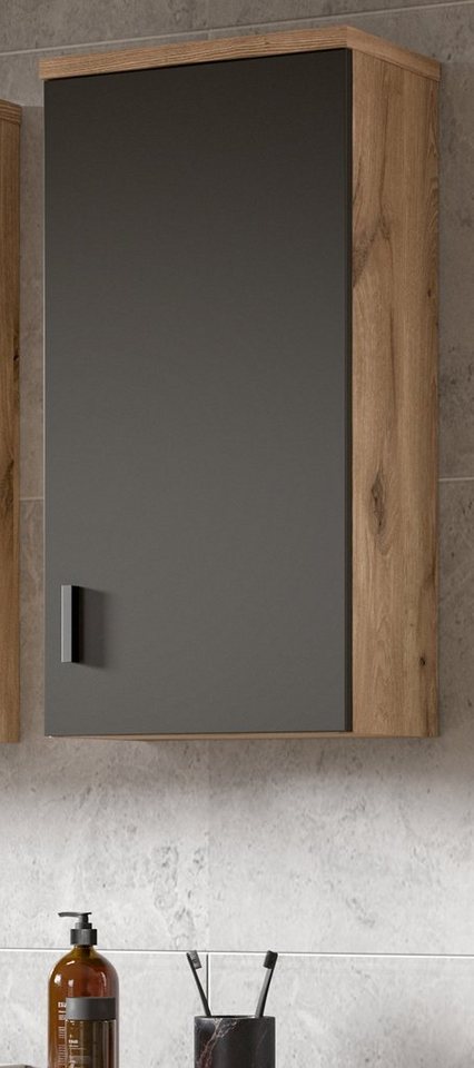 xonox.home Hängeschrank Grado (Badschrank in Eiche und grau, 37 x 75 cm) Soft-Close-Funktion von xonox.home