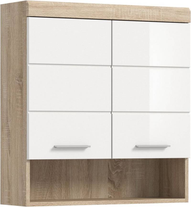 xonox.home Hängeschrank Sonoma Eiche Hell Weiß Hochglanz Melamin Modern 74x79x24 cm xonox.home Hängeschrank Sonoma Eiche Hell Weiß Hochglanz Melamin Modern 74x79x24 cm von xonox.home