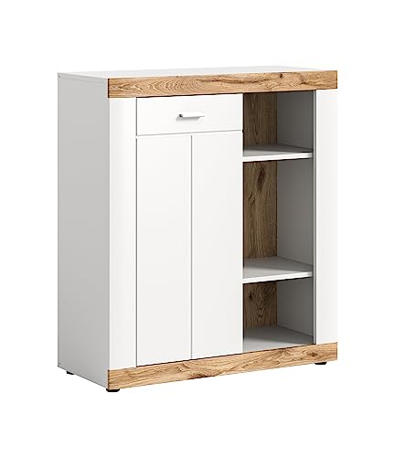 xonox.home X2NE4900 Kommode 91x104x40 cm in weiß und weiß matt tiefzieh von xonox.home