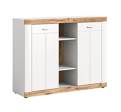 xonox.home X2NE4903 Kommode 104x131x40 cm in weiß und weiß matt tiefzieh von xonox.home