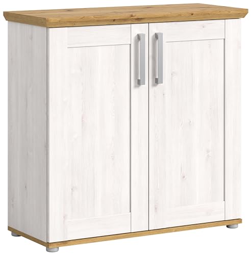 xonox.home Garderobe Verona Flurkommode Anrichte Stauraummöbel Kommode in Sibiu Lärche Nb. Absetzung Artisan Eiche Nb., ca. 95x92x39 cm von xonox.home
