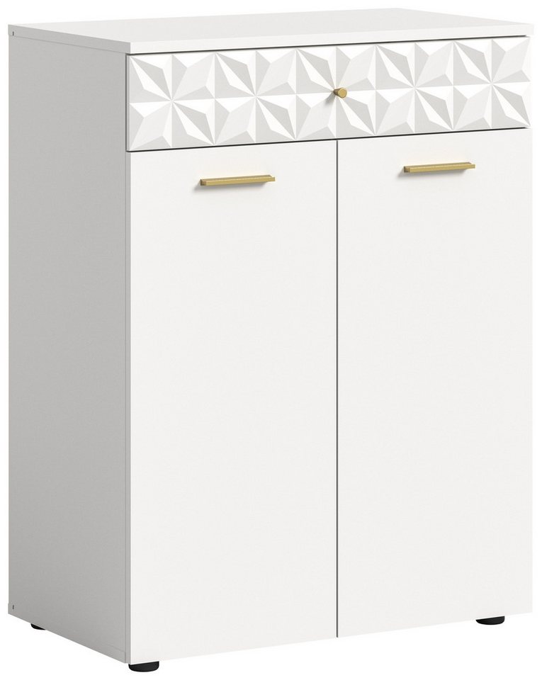 xonox.home Kommode in Weiß - 70x92x40cm (BxHxT) von xonox.home
